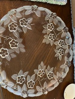Crystal glass serving platters