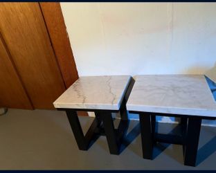Marble top end tables