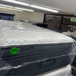 TWIN SIZE SIMMONS BEAUTYREST PRESSURESMART PILLOW TOP MATTRESS & BOX SPRING BED SET