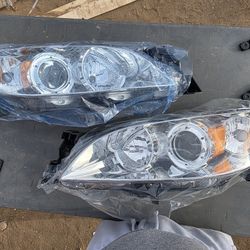 04-09 Mazda 3 4-Door Sedan Amber Black Halogen Projector Headlights