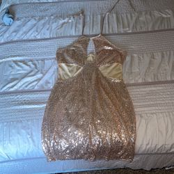 Elegant Sequin Cut Out Dress