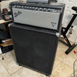 Fender band master vintage amp head with lab series l11 4x12 cab