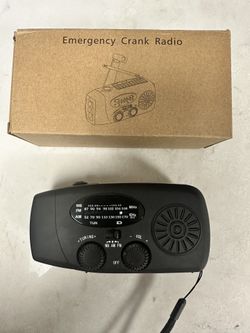Portable Solar Emergency Weather Radio Hand Crank AM/FM NOAA Survival Radios with LED Flashlight 2000mAh Power Bank for Smart Phone for Home Outdoor C