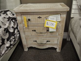 Progressive Chatsworth Dove Nightstand - Whitewashed Dove Gray | Bedside Table | Bedside Cabinet