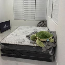 New QUEEN SIZE MATTRESS REGULAR WITH BOX SPRING SET COLCHONES NUEVOS QUEEN SIZE BED 