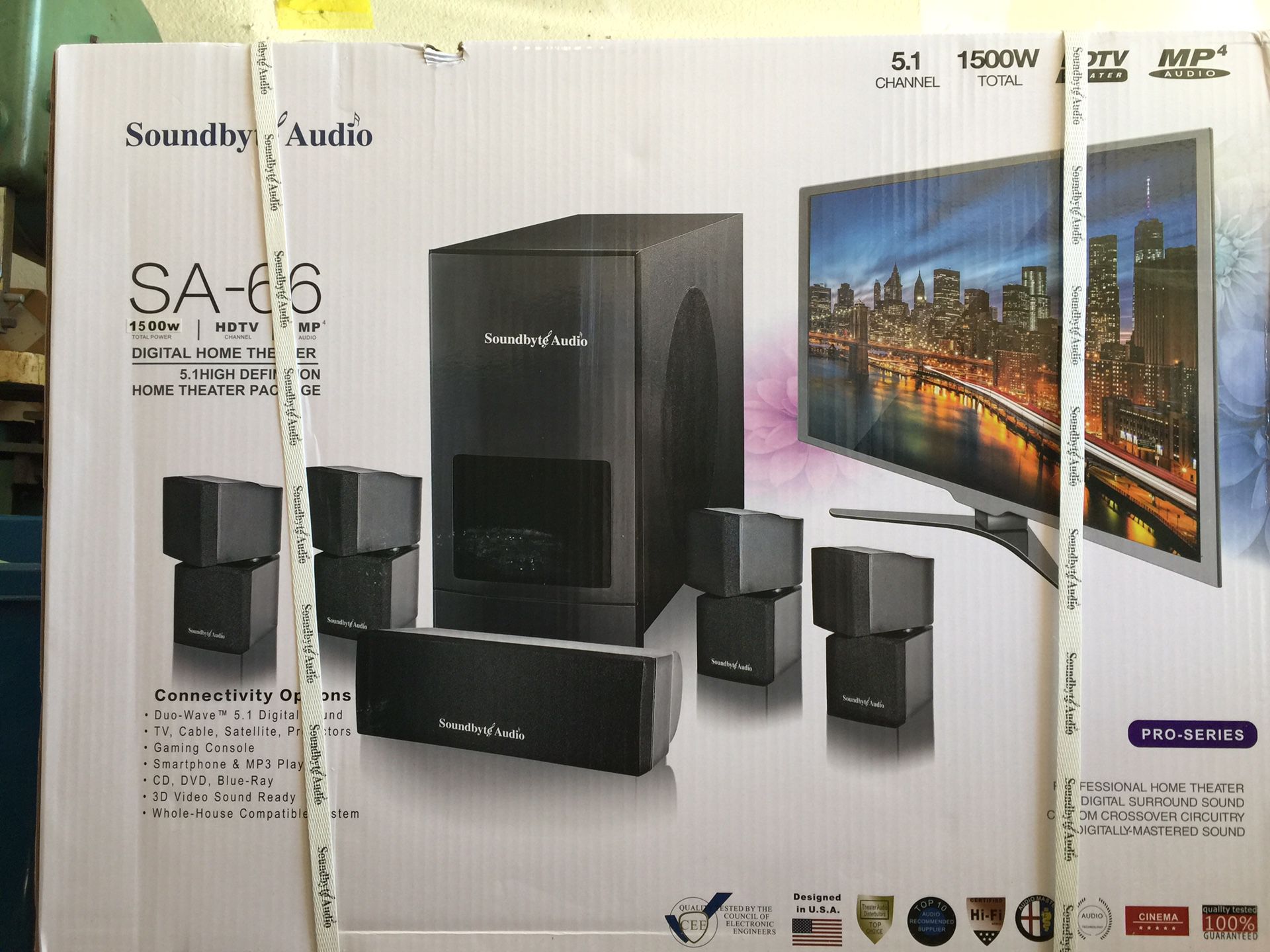 Bluetooth home theater system, Soundbyte Audio SA-66 pro series