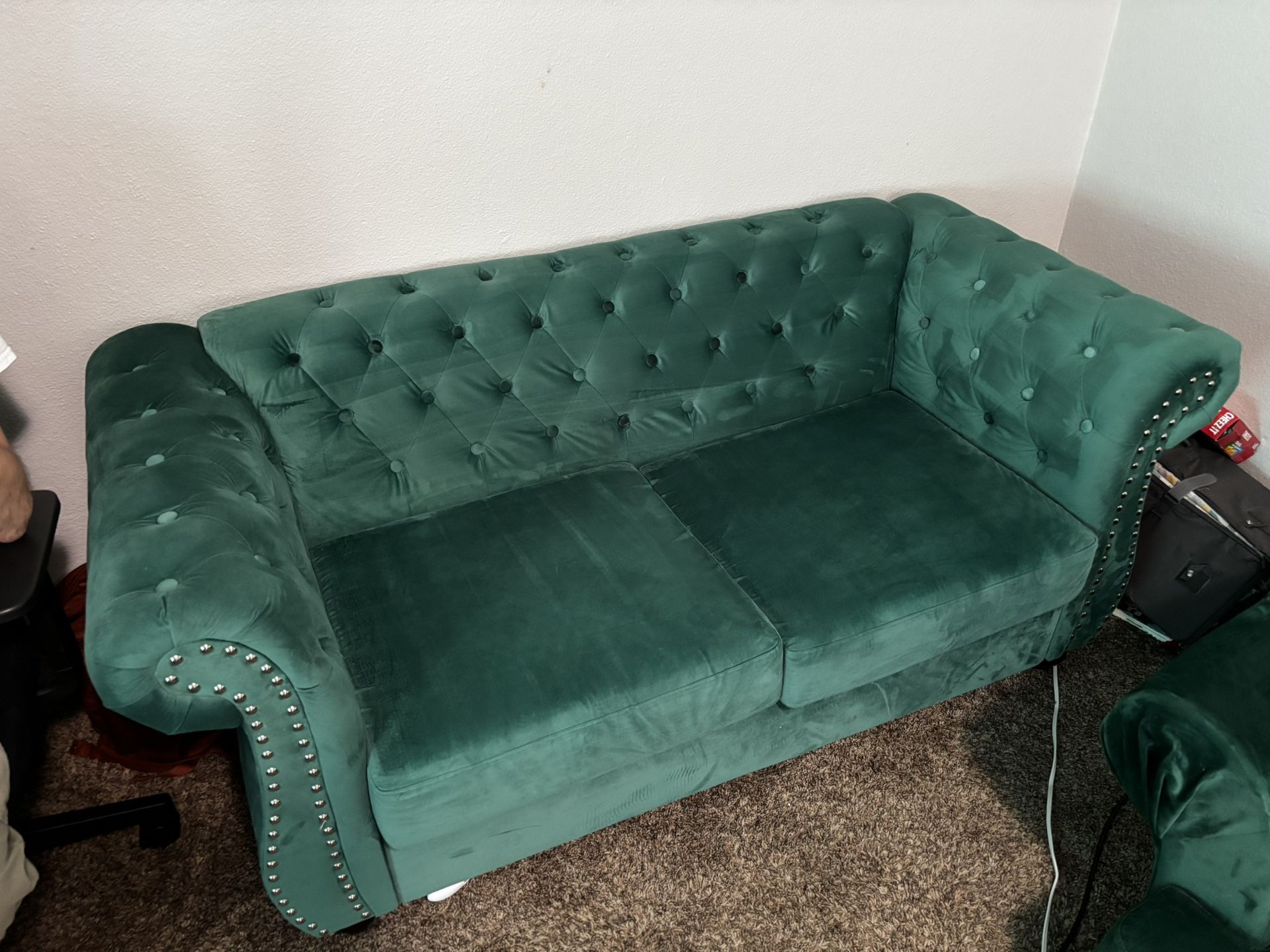 Green Velvet Couches