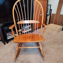 ROCKING CHAIR, SOLID OAK