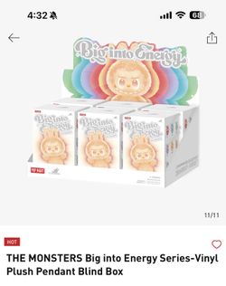 THE MONSTERS Big into Energy Series-Vinyl Plush Pendant Blind Box