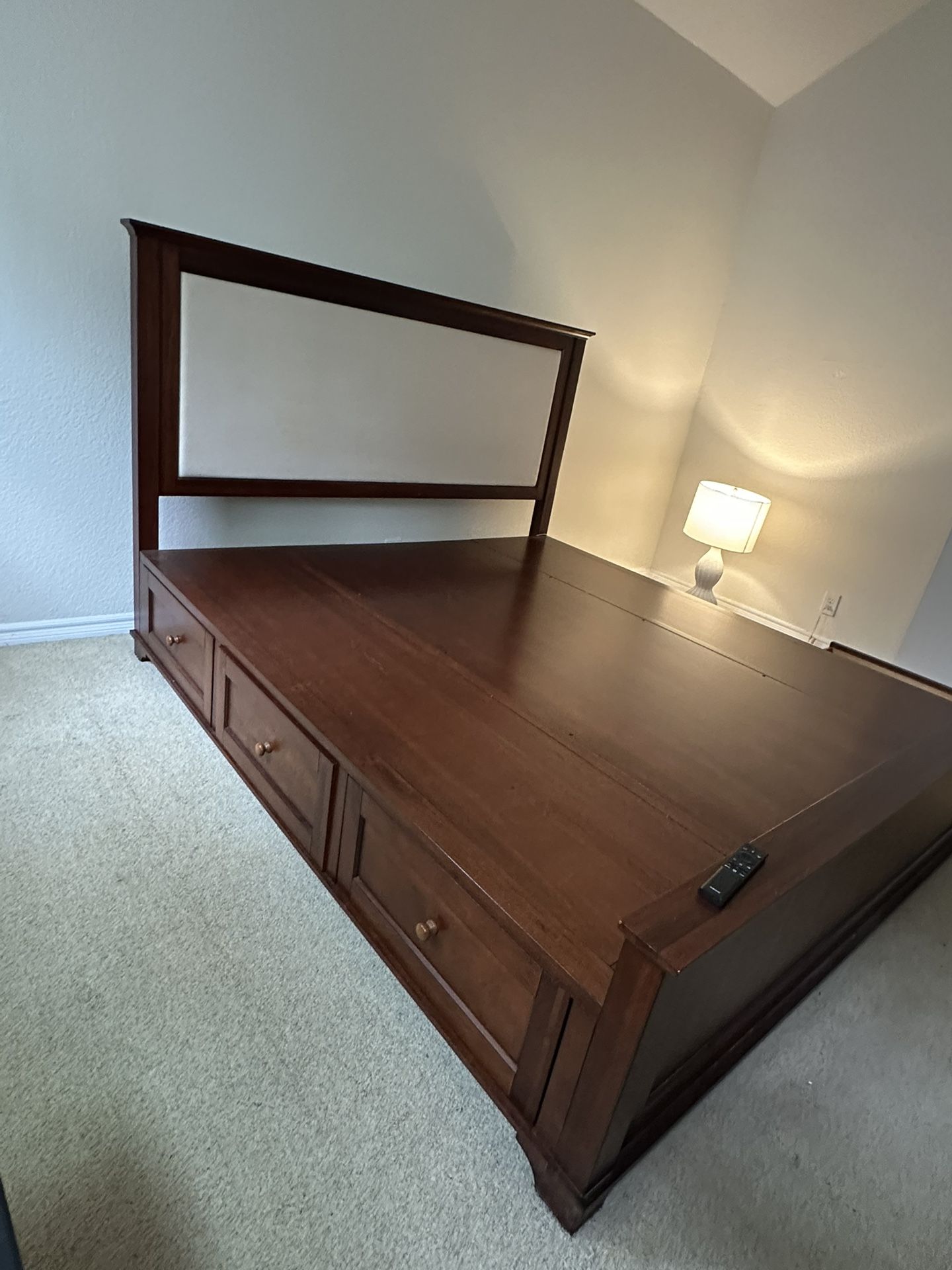 Pottery Barn - King Bed Frame with Drawers