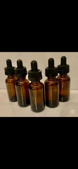 AMBER GLASS BOTTLES W DROPPER