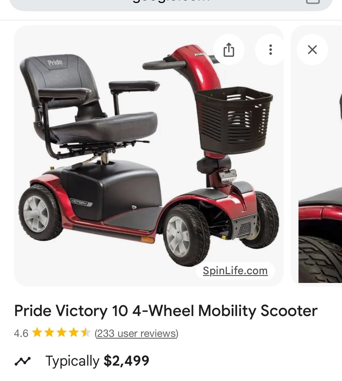 Pride victory scooter- Electric, BLUE, Battery works (wheelchair, assistance, mobility)