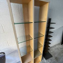 Bookshelf W/Glass Shelves 