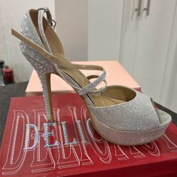 Silver High Heels