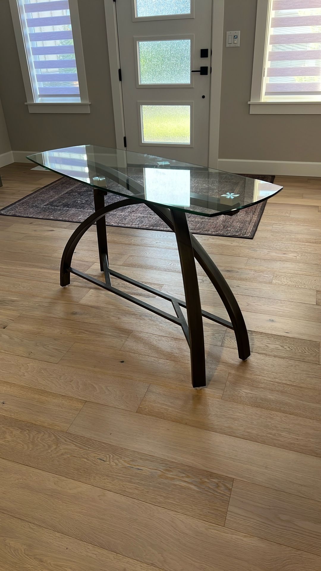 Glass & Metal Console Table