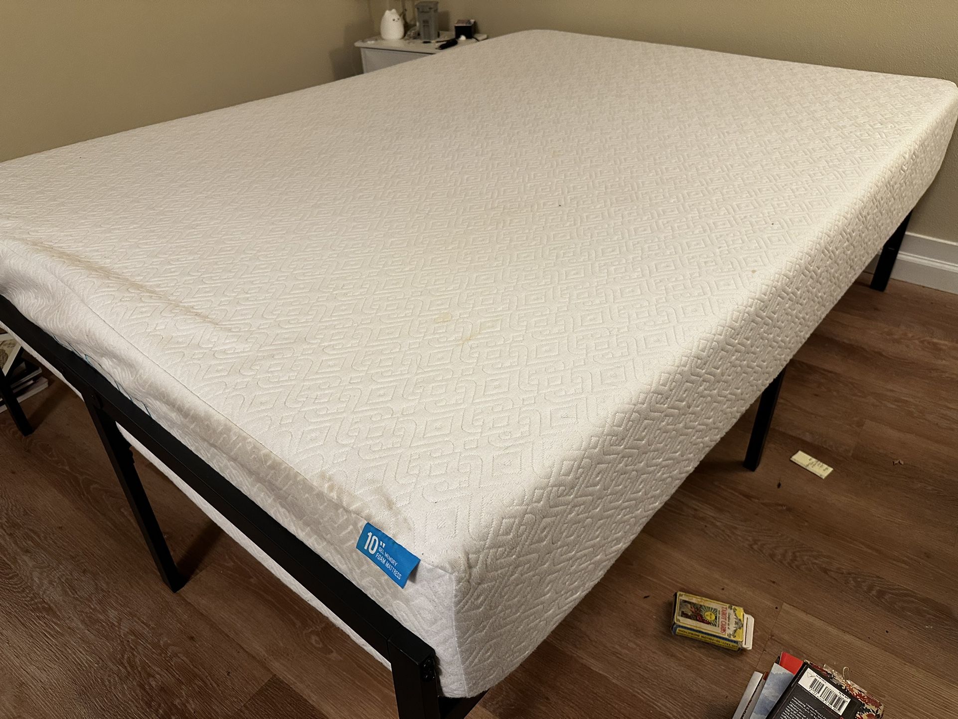 Full Size Bed Frame Memory Foam Mattress And Bedding Sets