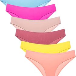 XS 6 Pack Women's Invisible Seamless Bikini Underwear Half Back Coverage Panties  Brand New thanks