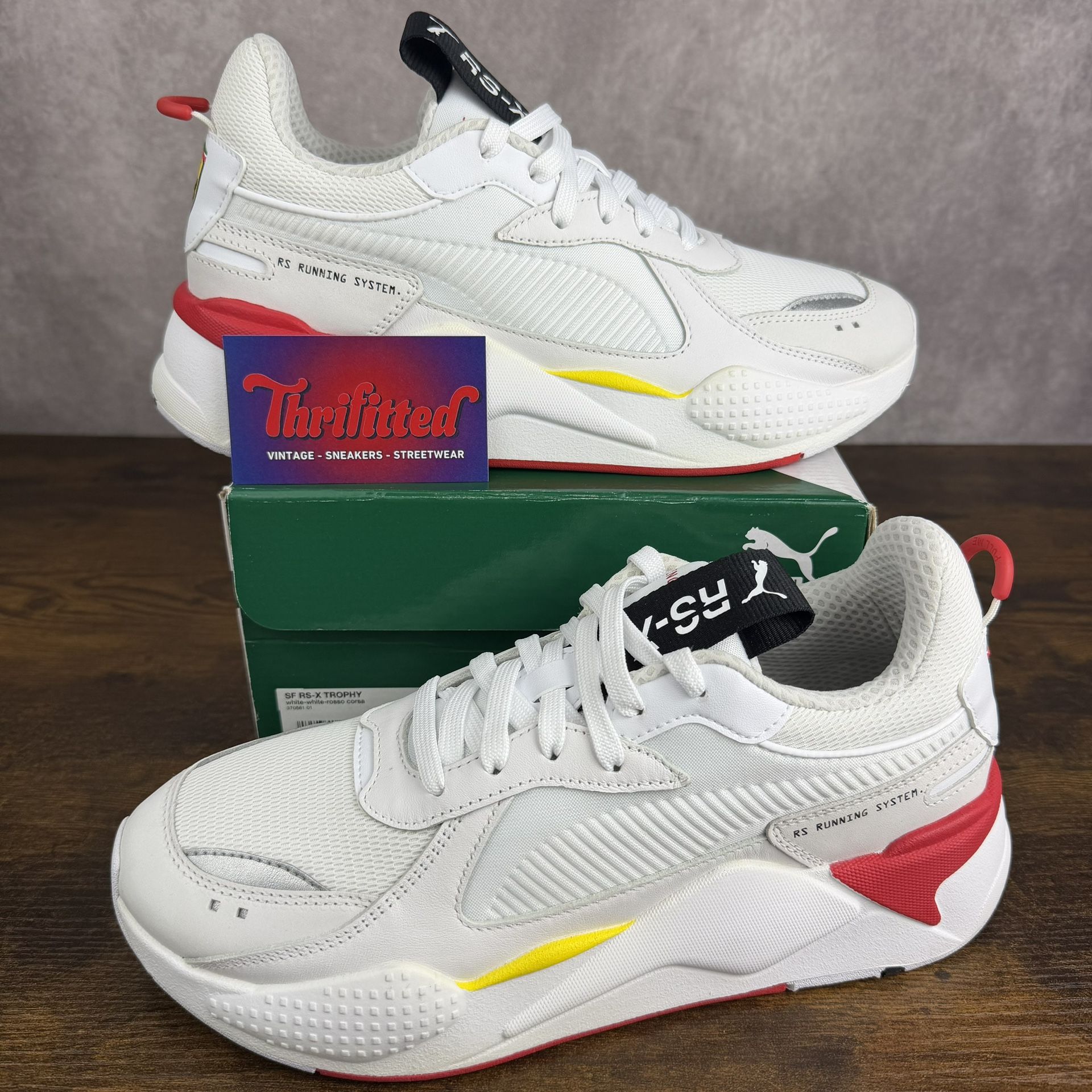 NEW Puma RS-X Trophy Scuderia Ferrari White Rosso Corsa Size 9.5 370581-01 Shoes Available Now // Scuderia Ferrari x PUMA RS-X | House of Heat° main image 4