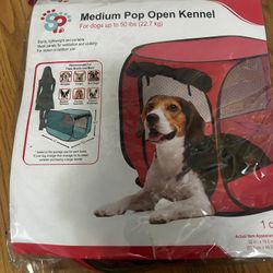 Sportpet Pop-Open size medium 50 lbs Travel Dog Kennel ( Color May Vary )