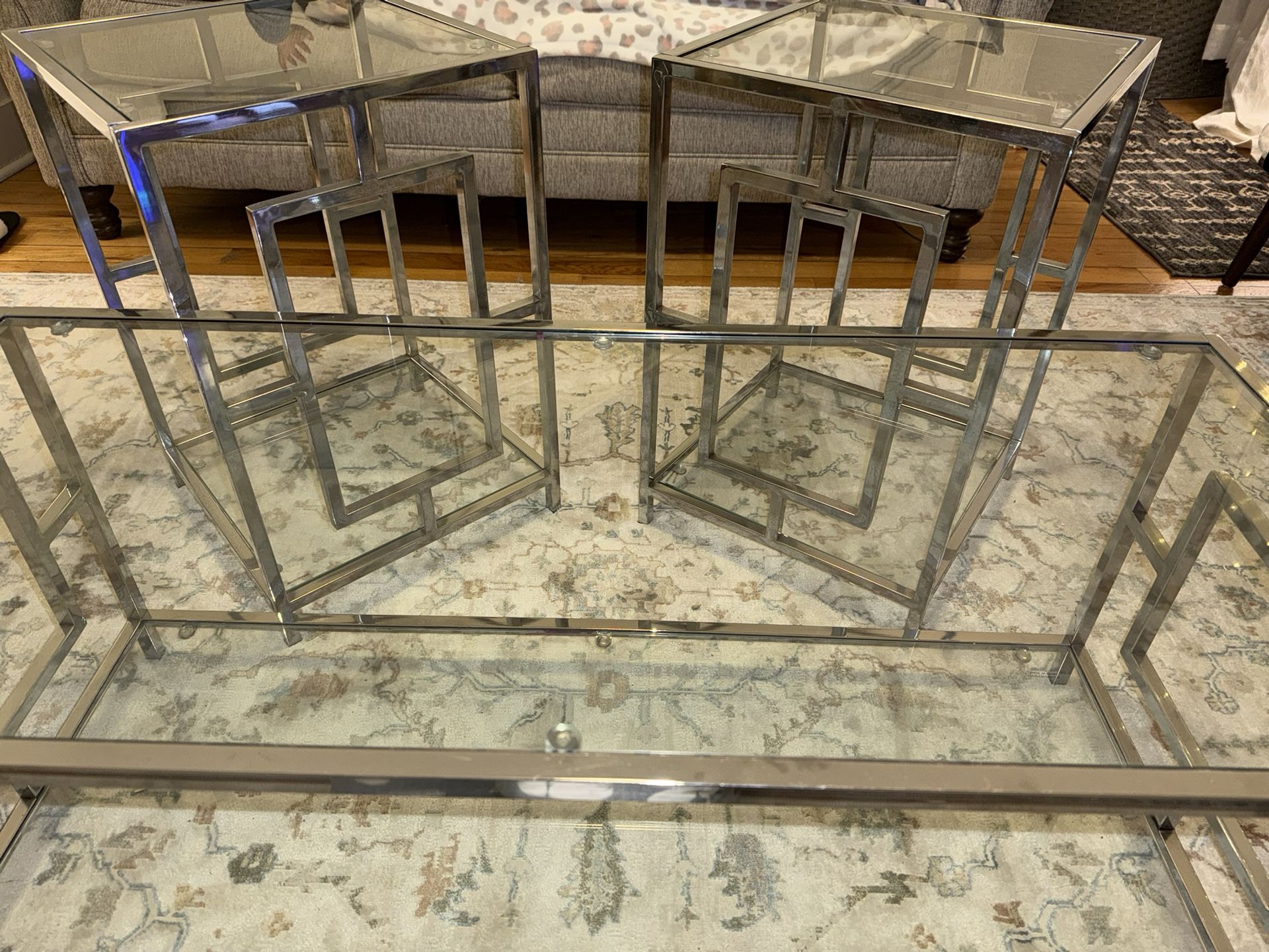 3 Piece Glass tables