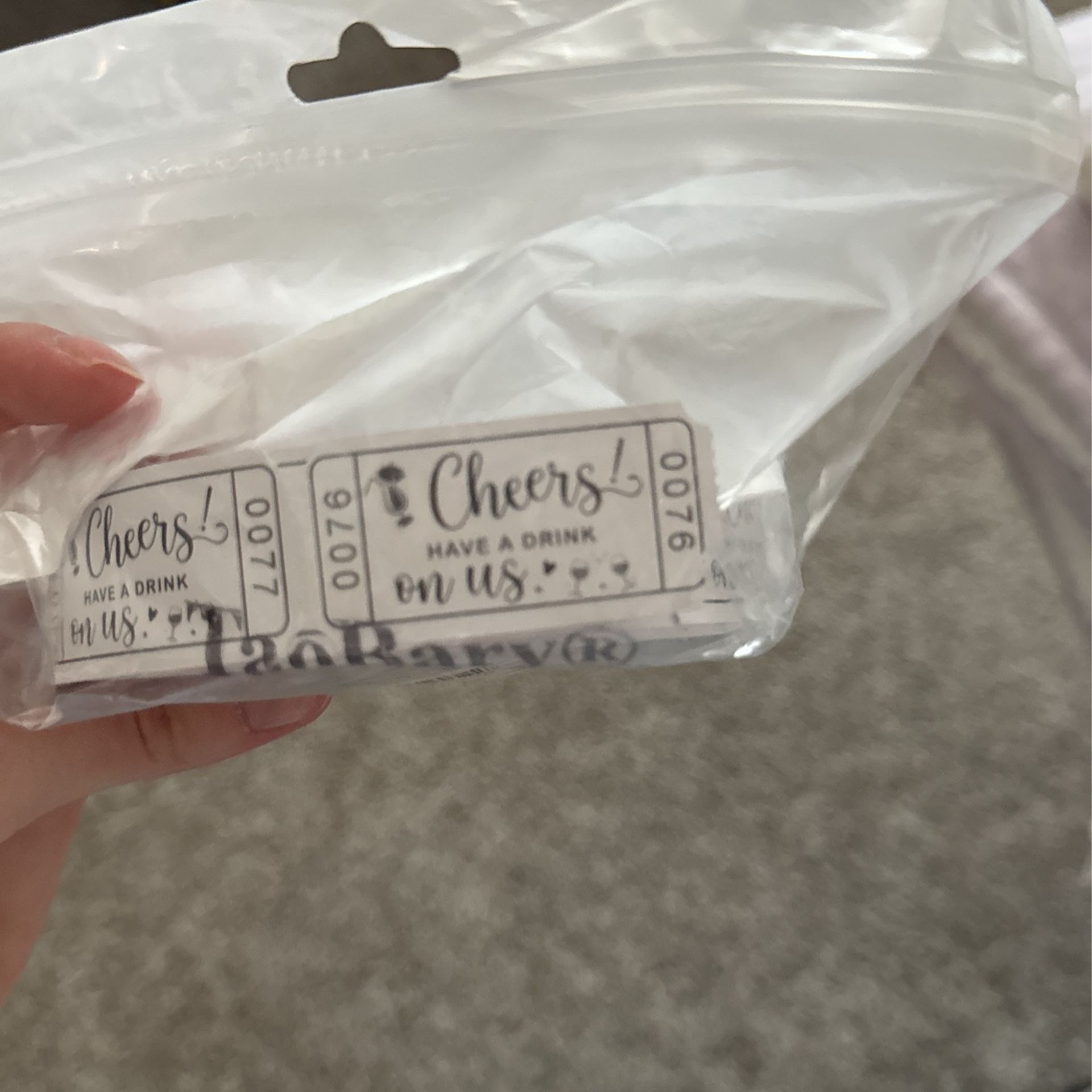Reception Drink Tickets
