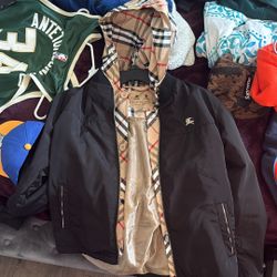 Burberry Reversible Mens Windbreaker Jacket Large