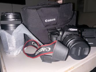 Canon EOS DSLR Camera with Lenses and Bag