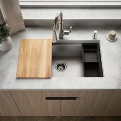 Kohler Lyric 33in Stainless Steel Workstation Single Bowl Kitchen Sink