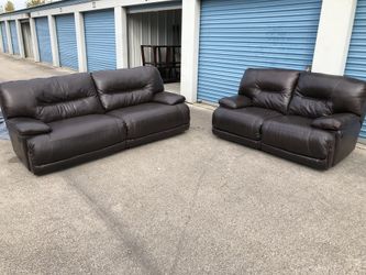 Leather Couch And Love Seat Set