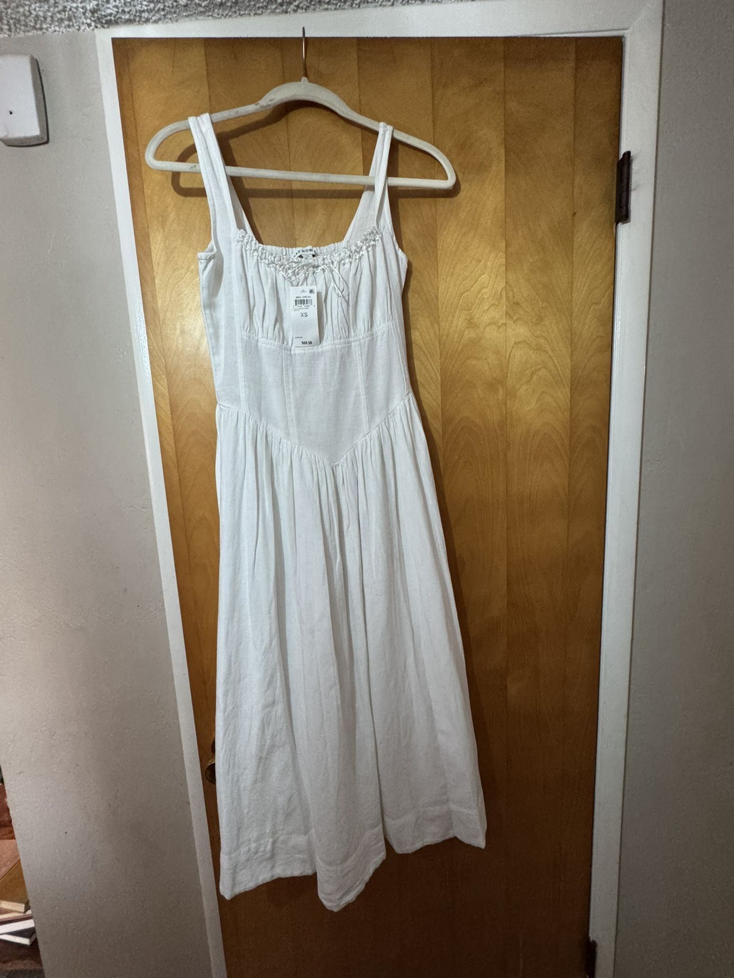 White Tea Length Dress (graduation)