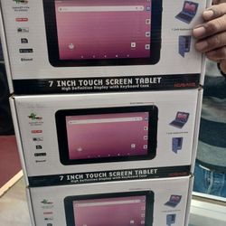 7" Screen Android Tablets With Keyboard Case Like Notebook. Brand New 