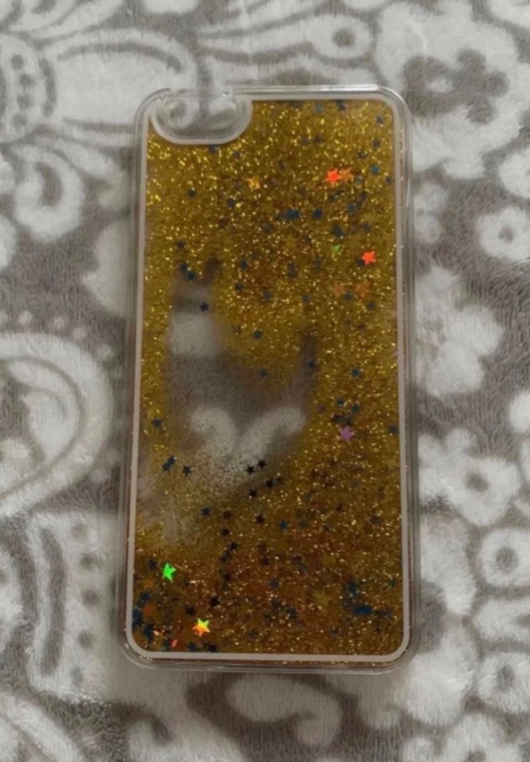 Yellow glitter quicksand case for iPhone 6plus 6s plus