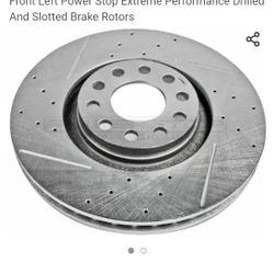 Powerstop Slotted Drilled Rotors Front Set - Audi A6 Allroad