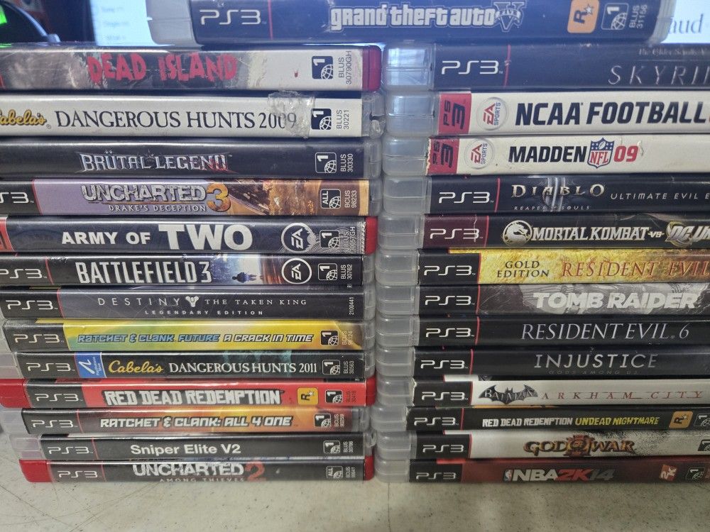 27 Playstation 3 Ps3 Games Gta Red Dead Redemption God Of War Resident Evil And More Video Game Collection