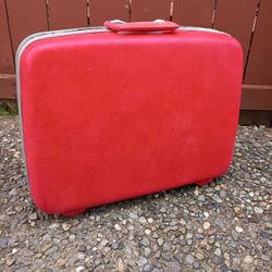 Vintage Samsonite Red Pink Luggage Suitcases 