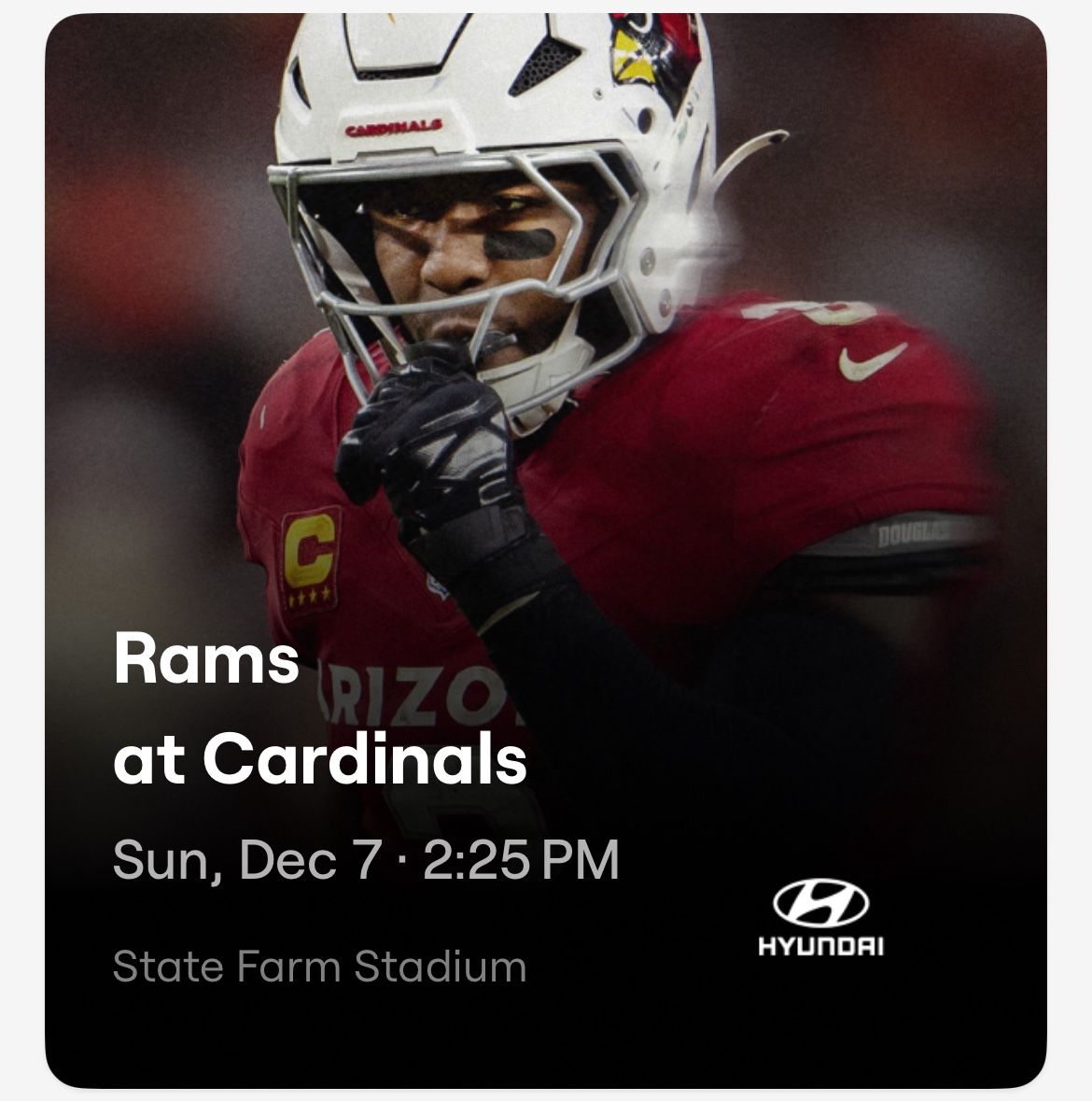 2 tickets for Rams vs Cardinals