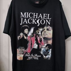 Vintage Y2K 2000s Michael Jackson Tribute T Shirt Size XL
