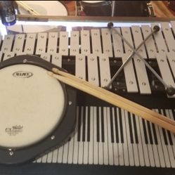 Mapex 32-Note Bell Kit + Practice Pad + Rolling Case