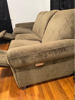 Olive green automatic reclining couch
