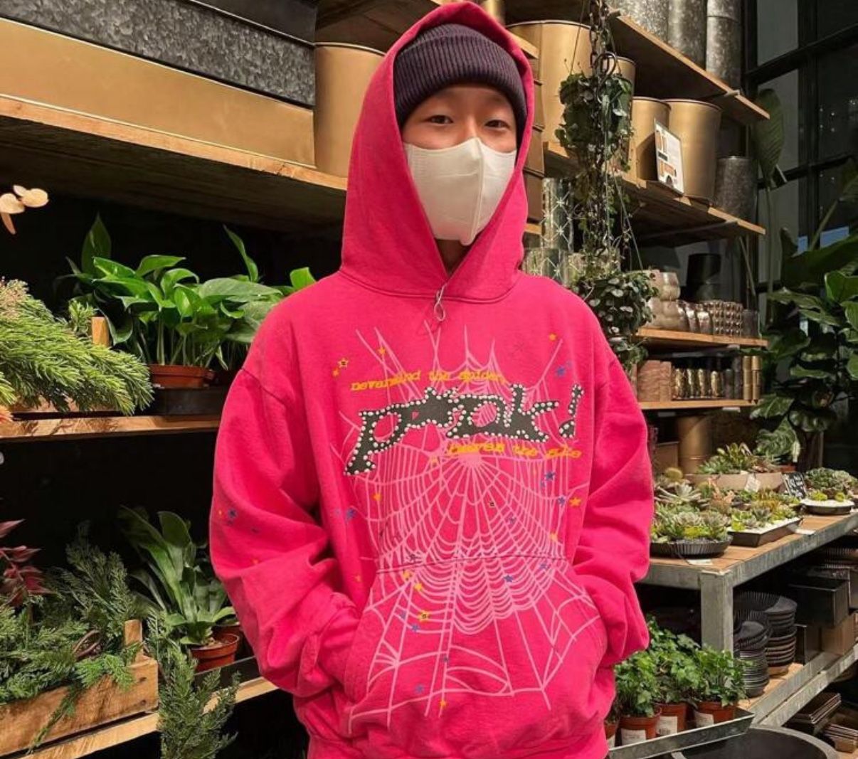 Pink hoodie
