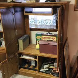 Solid Wood Entertainment Center 