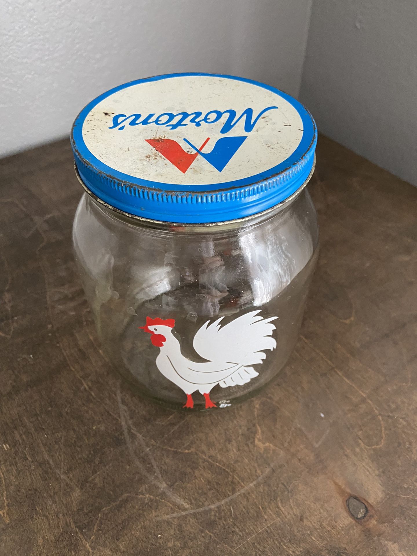 Vintage Morton’s Chicken Glass Jar