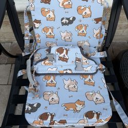 Booster Seat for Kitchen Chair at Table - Toddler Harness Seat Straps High Back Detachable Cover Ease of Cleaning Sturdy Booster Seat for Dining Table