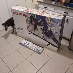 FREE 55" 4K Sceptre LED TV + Wall Mount. NEEDS REPAIR