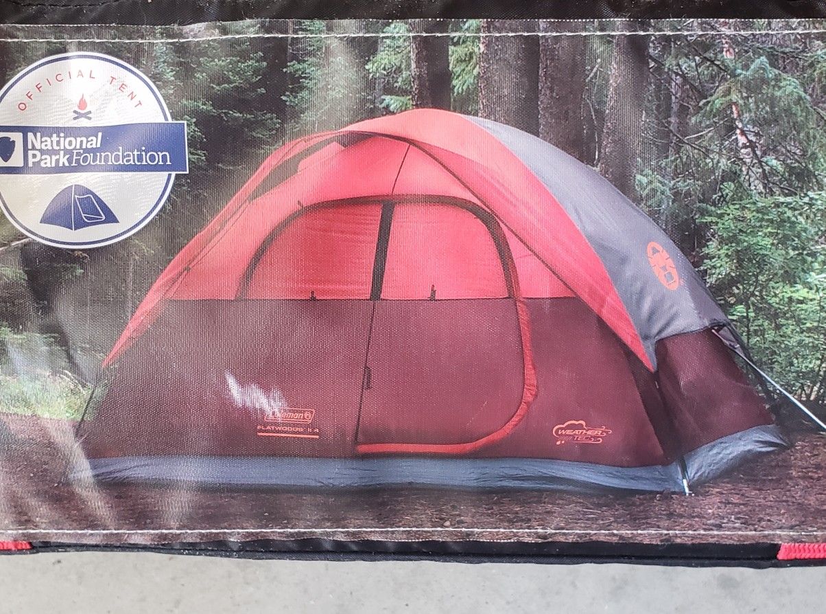 Coleman Flatwoods II 4-Person Dome Camping Tent with Carry Bag