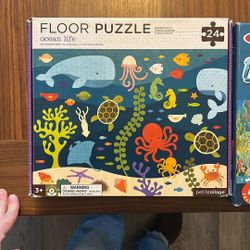 Two Floor Puzzles: Ocean Themed