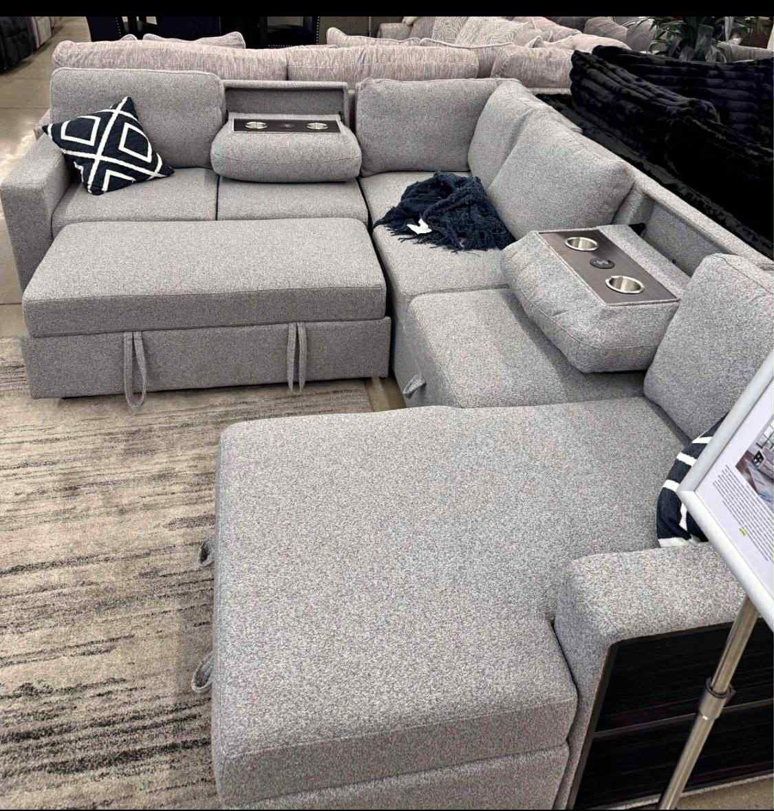New Sleeper Sectional Couch With Storage / Free Delivery