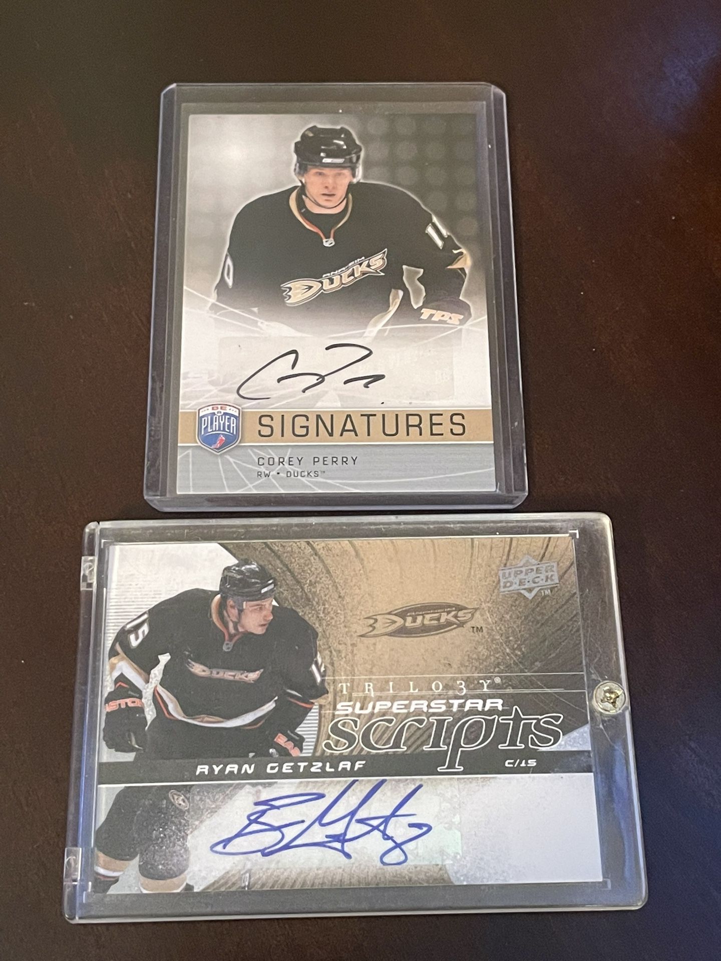 Anaheim Mighty Ducks Autographed Hockey Cards