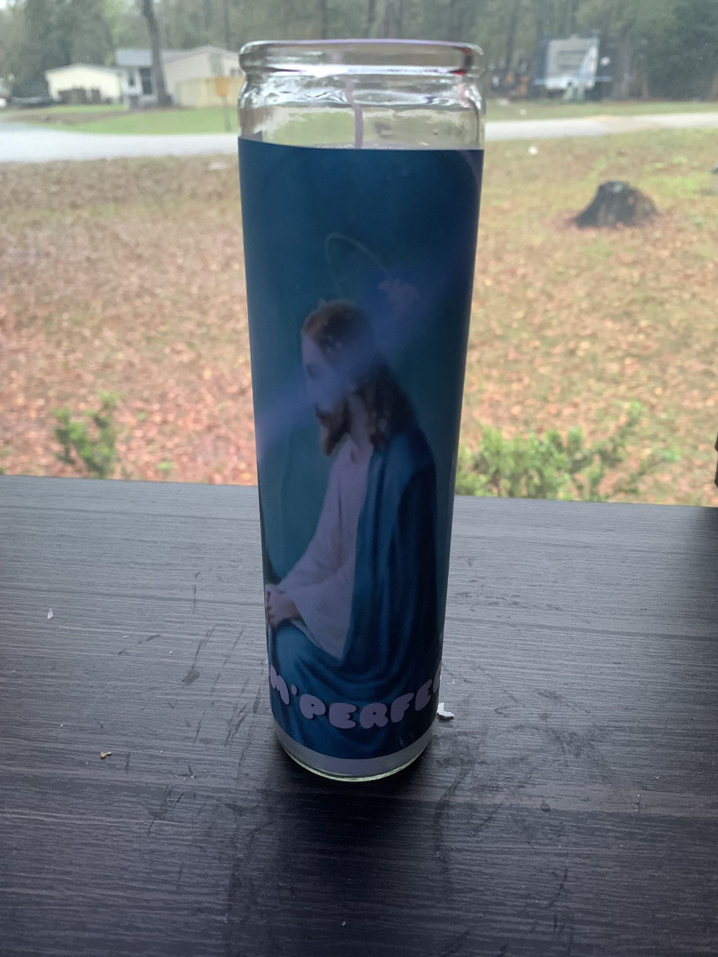 Homemade Jesus Candle White Candle Im’Perfect