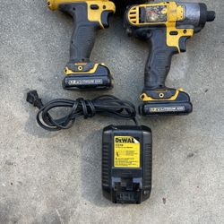 DEWALT DRILL IMPACT 12V CORDLESS 12V DRIVER BATTERY CHARGER